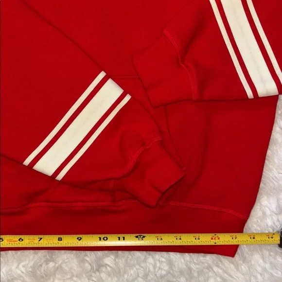 Pink by Victoria Secret Ivy Fleece Campus Hoodie Bright Vermillion, Size XS - Picture 11 of 16